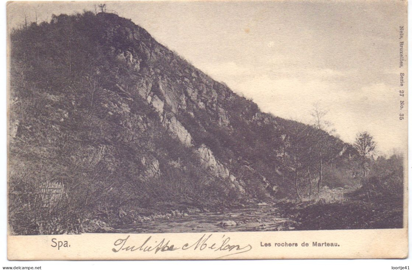 PK - Spa - Les Rochers De Marteau - Sterstempel Relais Bierwart 1903 - Spa