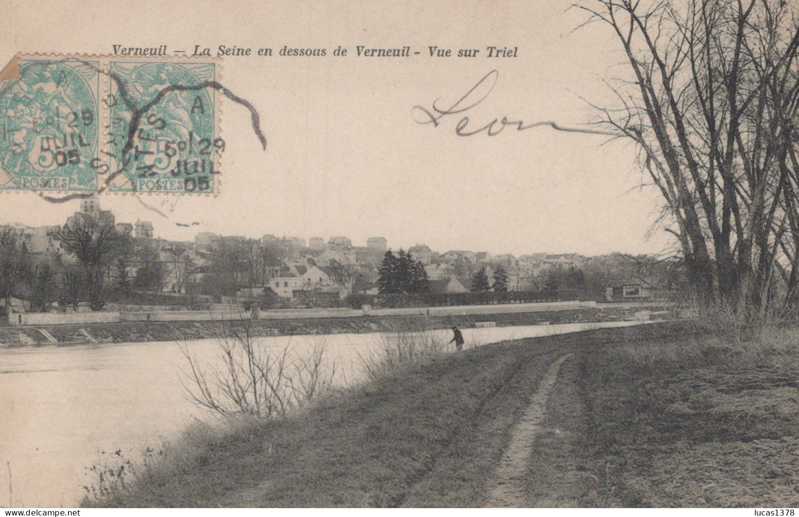 78 / VERNEUIL / LA SEINE EN DESSOUS DE VERNEUIL / VUE SUR TRIEL - Verneuil Sur Seine