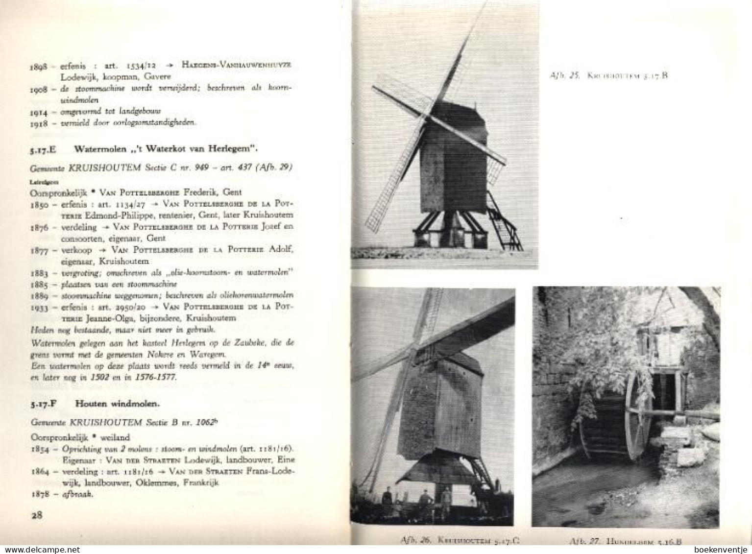 Kultureel Jaarboek Voor De Provincie Oostvlaanderen 1962 (Tweede Band) - Inventaris Van De Wind- En Watermolens Arrondis - Oud