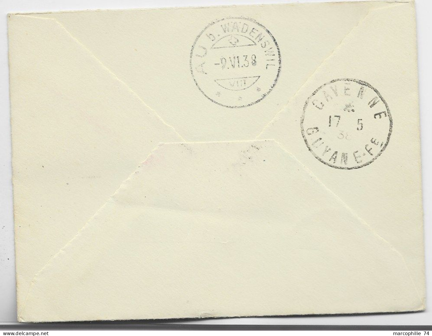 GUYANE 20+30C +40 C LETTRE COVER REGINA 14.5.38  GUYANE FRANCAISE POUR SUISSE - Brieven En Documenten