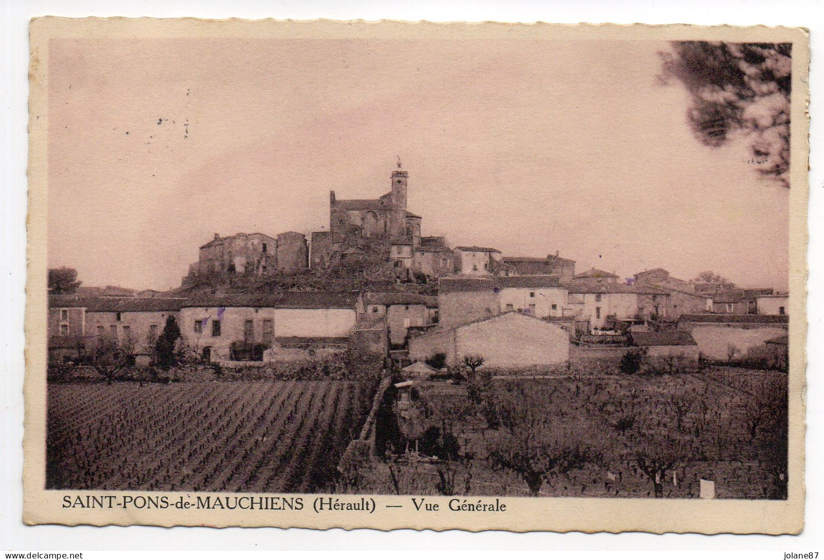 CPA    34     SAINT PONS DE MAUCHIENS    1945         VUE GENERALE DU VILLAGE - Saint-Pons-de-Mauchiens