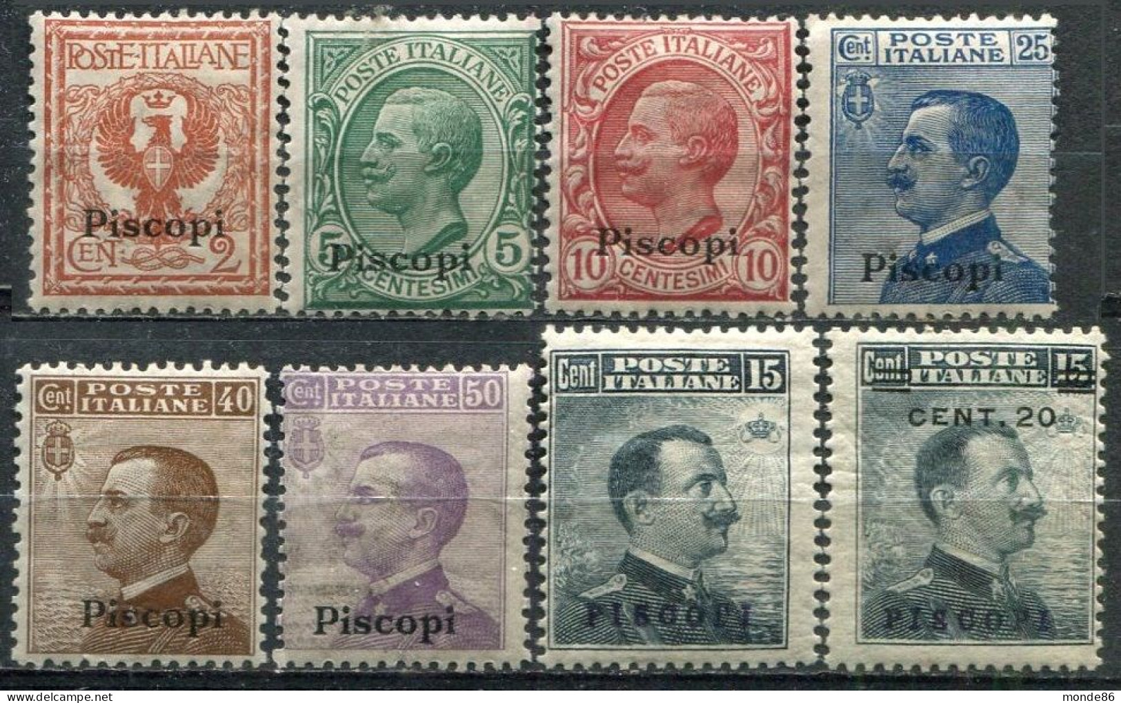 PISCOPI - Y&T  N° 1-8 * - Ägäis (Piscopi)