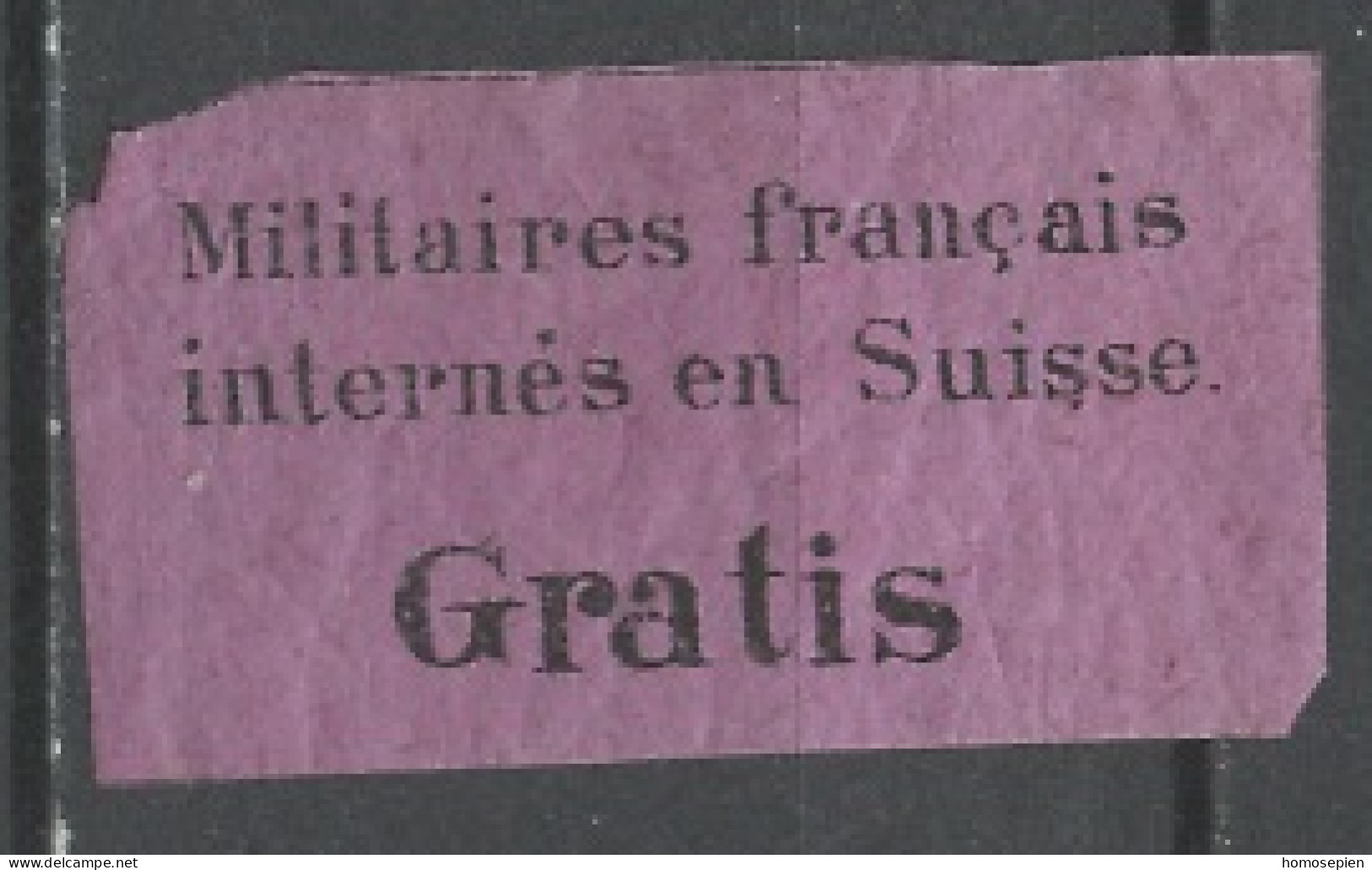 Suisse - Switzerland - Schweiz Franchise 1870 Y&T N°FR1 - Michel N°PF1 Nsg - (svi) Militaires Français - Vrijstelling Van Portkosten