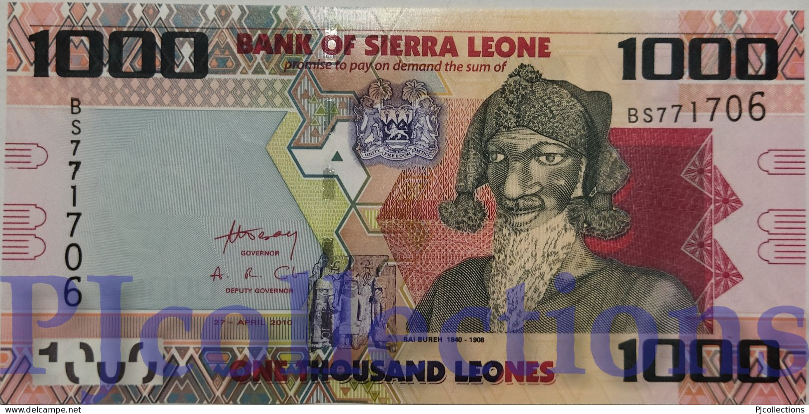 LOT SIERRA LEONE 1000 LEONES 2010 PICK 30a UNC X 5 PCS - Sierra Leone