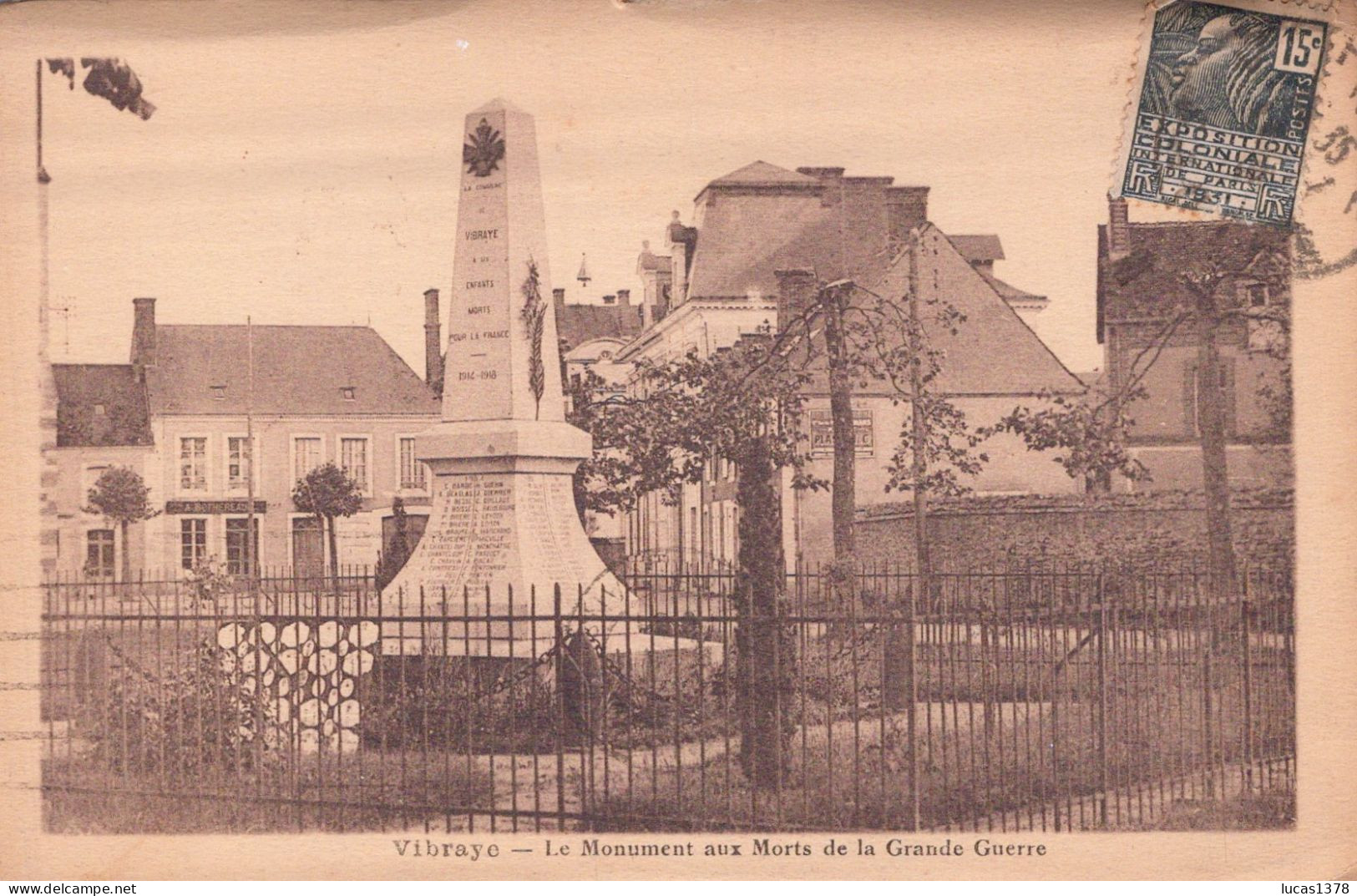 72 / VIBRAYE / MONUMENT AUX MORTS GRANDE GUERRE - Vibraye