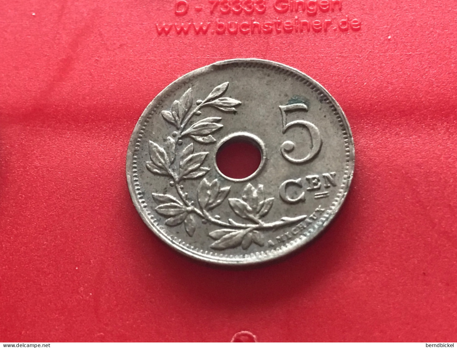 Münze Münzen Umlaufmünze Belgien 5 Centimes 1925 Belgie - 10 Cent