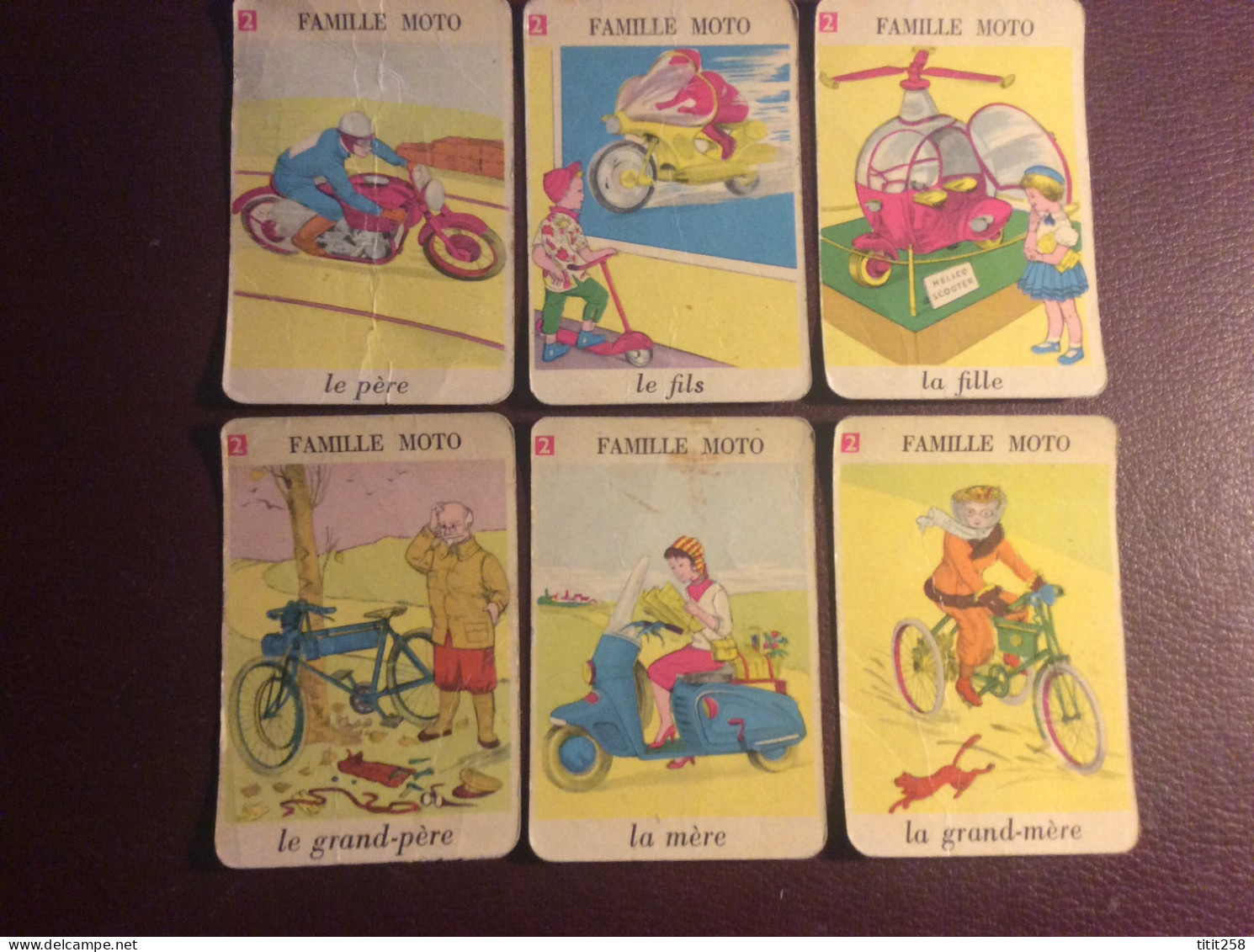 Jeu De 7 Familles ( Pour Complément ) Famille MOTO SCOOTER - Sonstige & Ohne Zuordnung