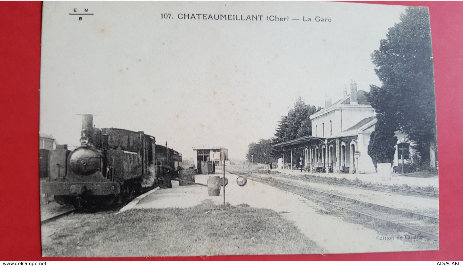Chateaumeillant , La Gare Avec  Train - Châteaumeillant