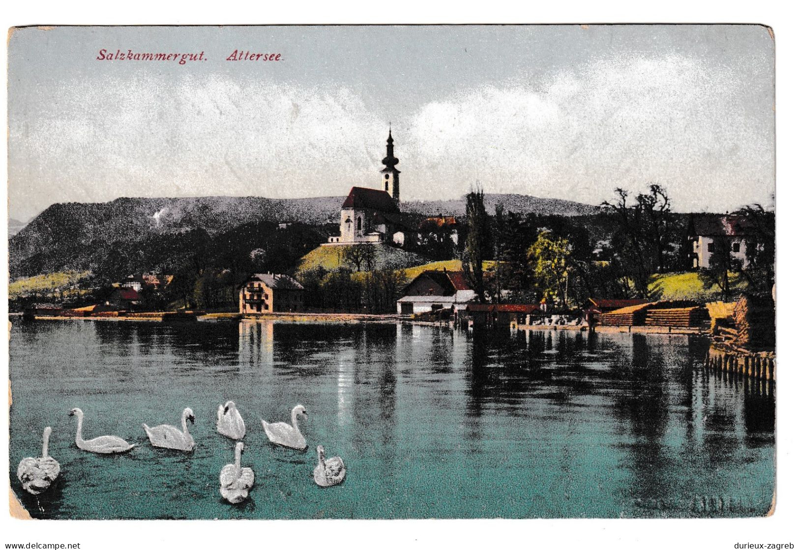 Salzkammergut. Altersee Old Postcard Posted 191? To Zagreb B230410 - Attersee-Orte