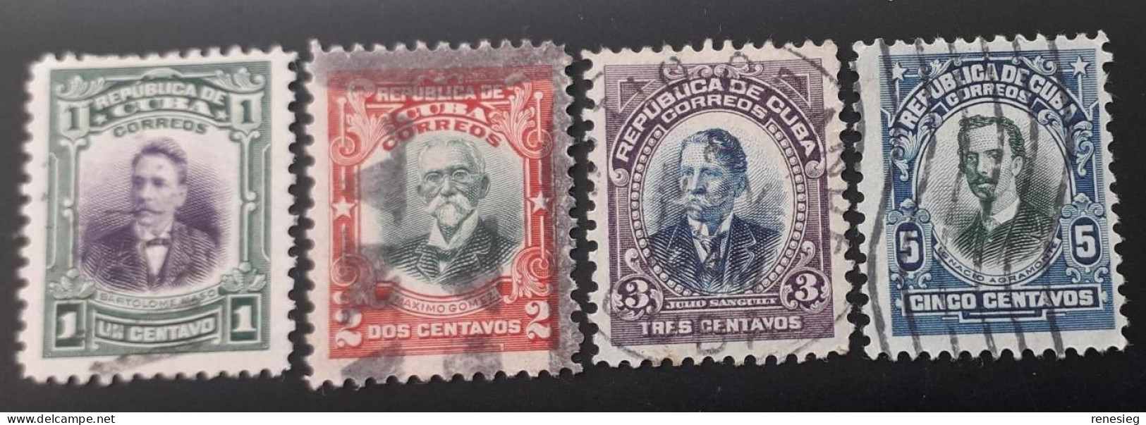 1910, Lot  Yv 153, 154, 155, 156 - Used Stamps