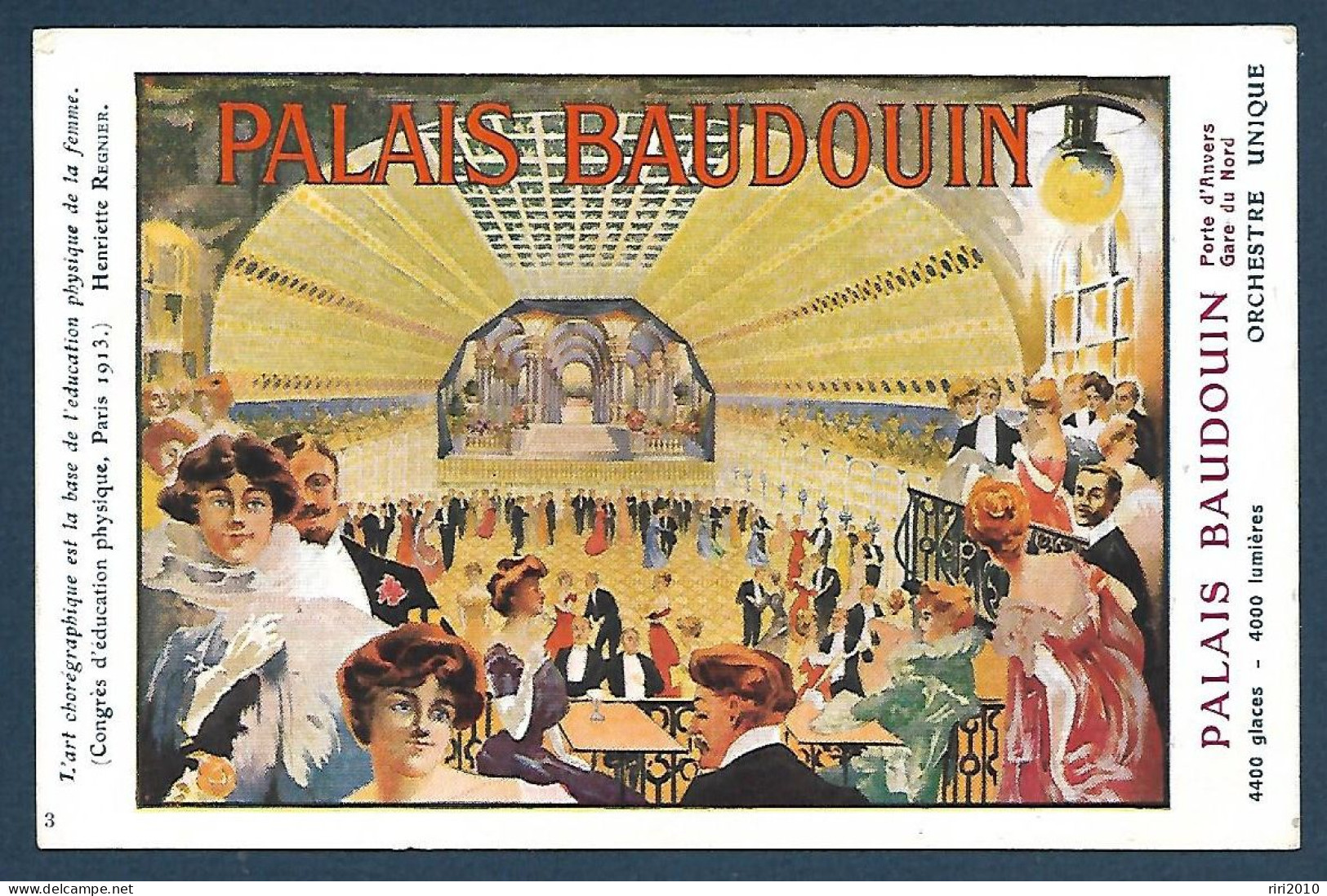 Bruxelles - Palais Baudouin - Cours De Danse , Soirées Dansantes - Réouverture 17 Août 1913 - Feesten En Evenementen