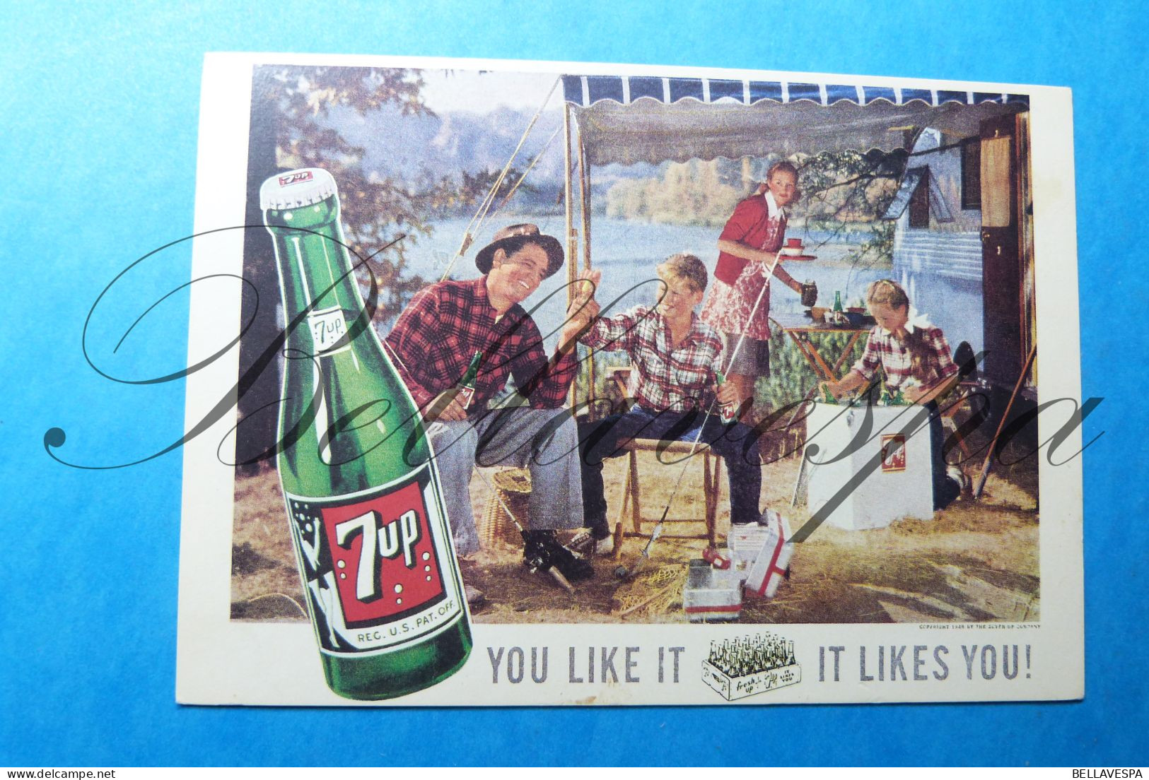 7up Seven-Up Compagny Family Fun Part Set Of 4 Postcards  Original Reissue Of The Original 1948 Printing - Pubblicitari