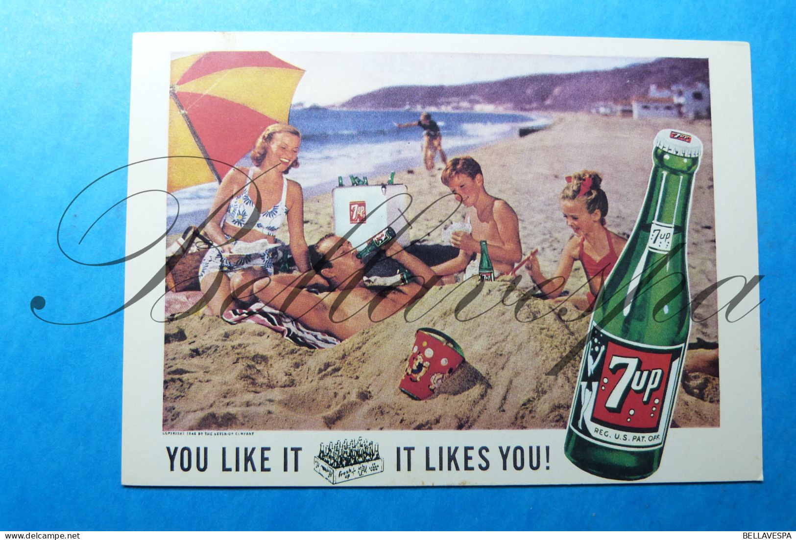 7up Seven-Up Compagny Family Fun Part Set Of 4 Postcards  Original Reissue Of The Original 1948 Printing - Werbepostkarten