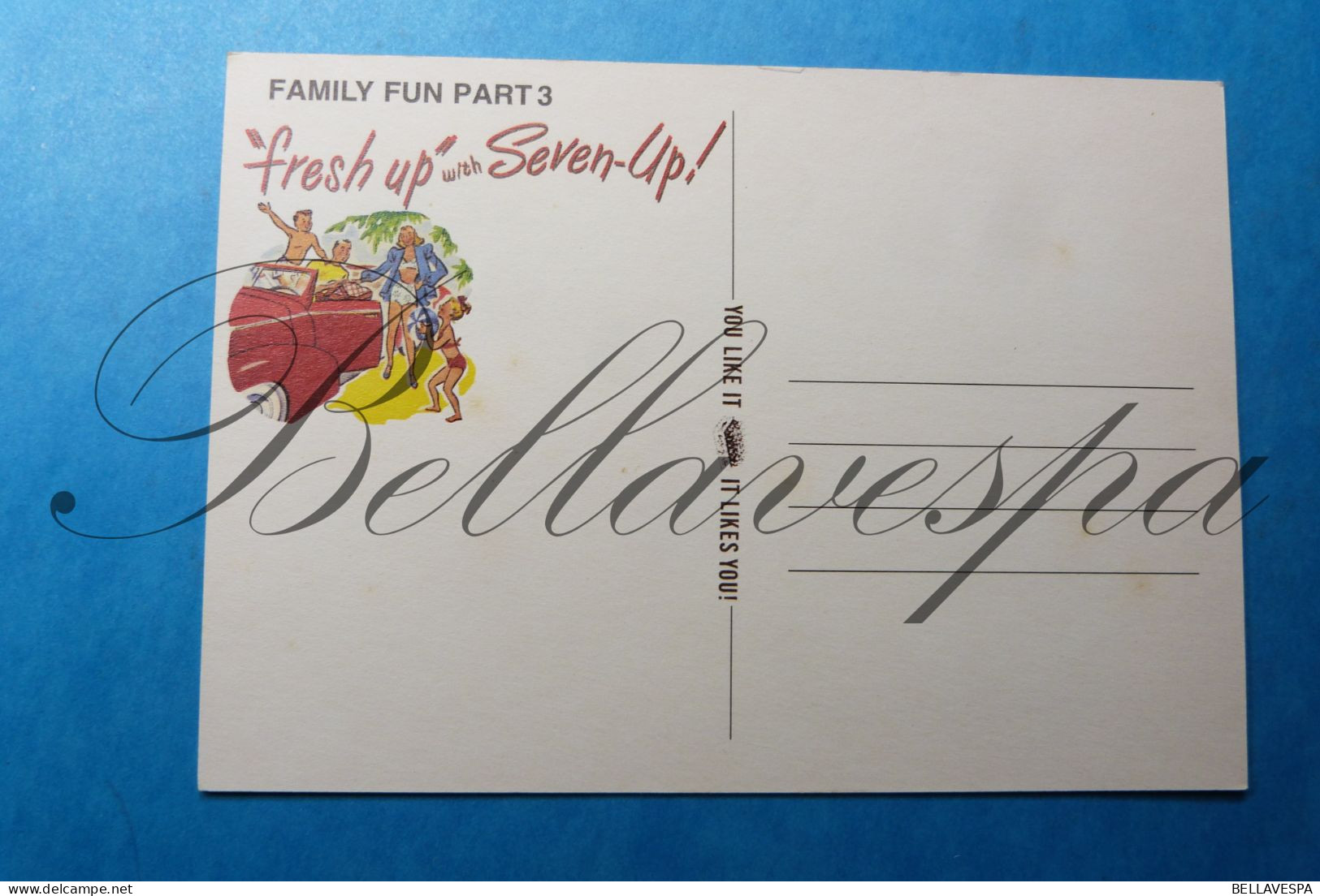 7up Seven-Up Compagny Family Fun Part Set Of 4 Postcards  Original Reissue Of The Original 1948 Printing - Pubblicitari