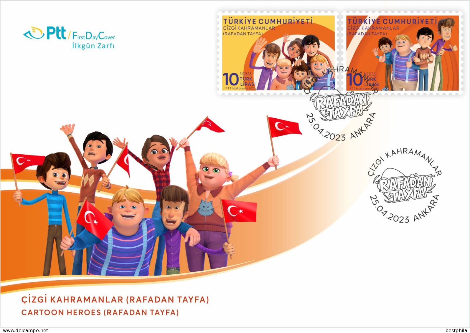 Turkey, Türkei - 2023 - Turkish Cartoon Heroes - (Rafadan Tayfa) - FDC - Lettres & Documents