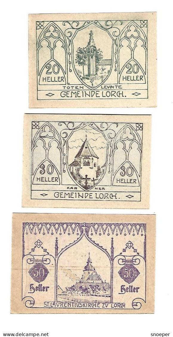 *notgeld   Austria Lorch Serie Compleet   564a - Autriche