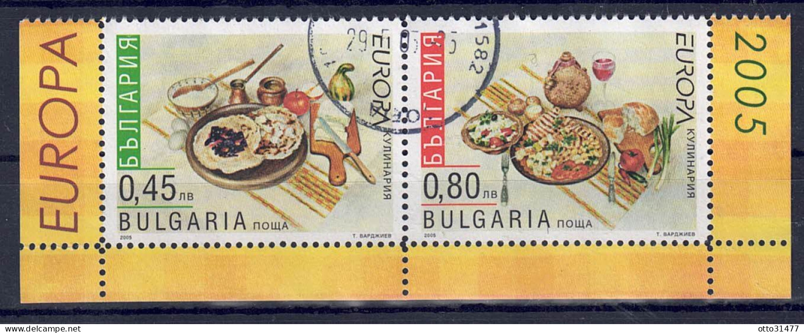 Bulgarien 2005 - EUROPA - Gastronomie, Nr. 4704 C + 4705 C Zd., Gestempelt / Used - Oblitérés