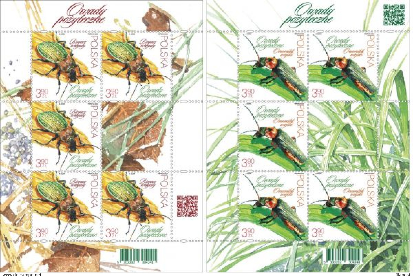 Poland 2023 Beneficial Insects Running Leafworm Countryside Omomile Set Of Full Sheets MNH** New!!! - Full Sheets