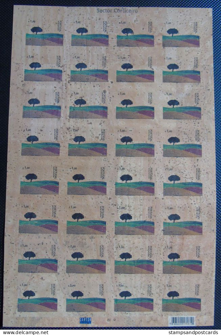 Portugal Premiere Timbre Fait De LIÈGE Arbre 2007 FEUILLE CPL First Ever Stamp Made Of CORK Tree 2007 CPL SHEET - Hojas Completas