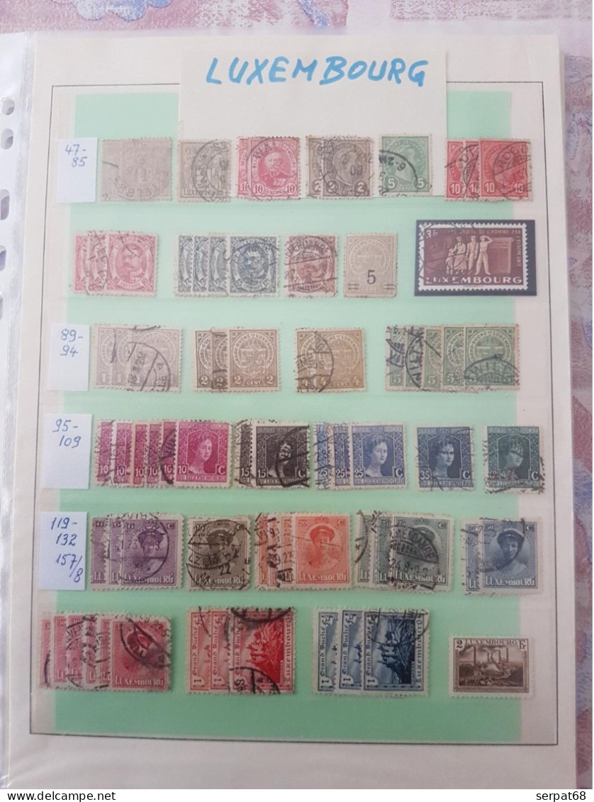 Lot : Luxembourg Oblitérés & FDC - Collections