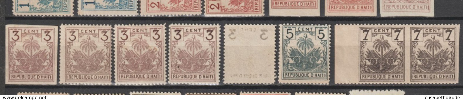 HAITI - 1882/1898 - COLLECTION Pour ETUDE VARIETES ** / * MNH / MH (BEAUCOUP De ** MNH !) - - Haití