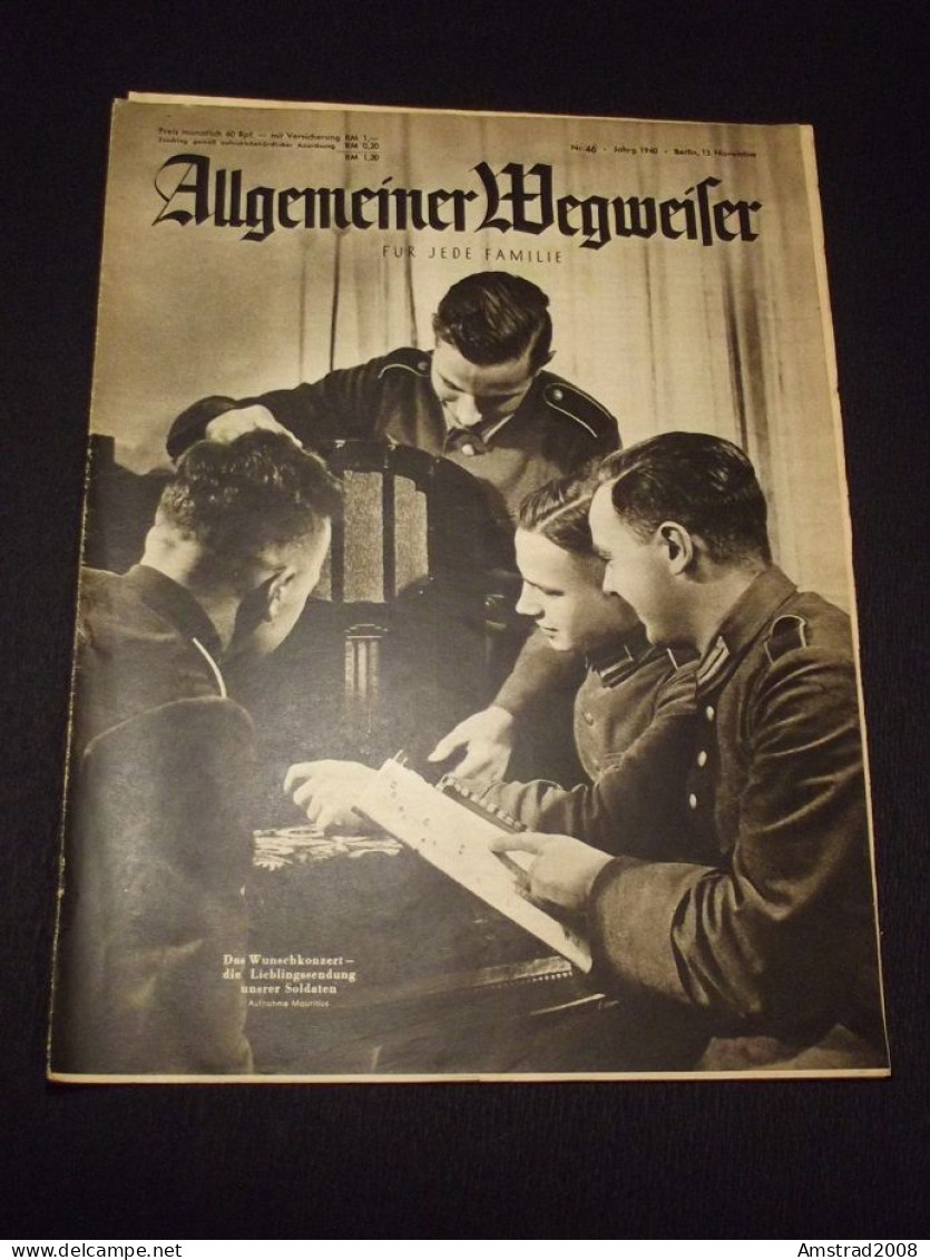 1940 - ALLGEMEINER WEGWEISER - FÜR JEDE FAMILIE - GERMANY - GERMANIA THIRD REICH - ALLEMAGNE - DEUTSCHLAND - Loisirs & Collections