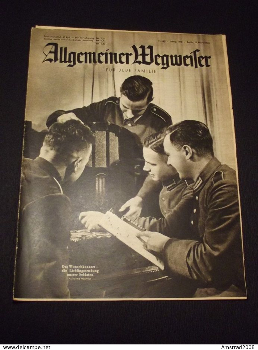 1940 - ALLGEMEINER WEGWEISER - FÜR JEDE FAMILIE - GERMANY - GERMANIA THIRD REICH - ALLEMAGNE - DEUTSCHLAND - Tempo Libero & Collezioni