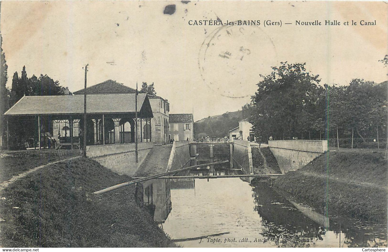 CPA 32 Gers Castera Les Bains Nouvelle Halle Et Le Canal - Castera