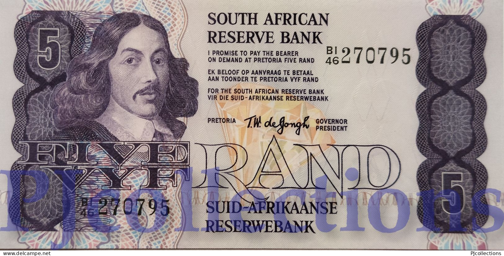 SOUTH AFRICA 5 RAND 1978/81 PICK 119a UNC - Afrique Du Sud