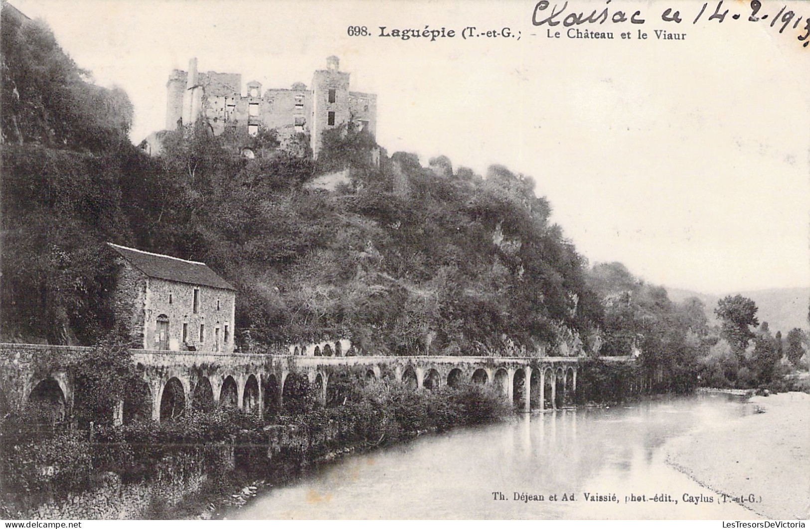 FRANCE - 82 - LAGUEPIE - Le Château Et Le Viaur - Carte Postale Ancienne - Otros & Sin Clasificación