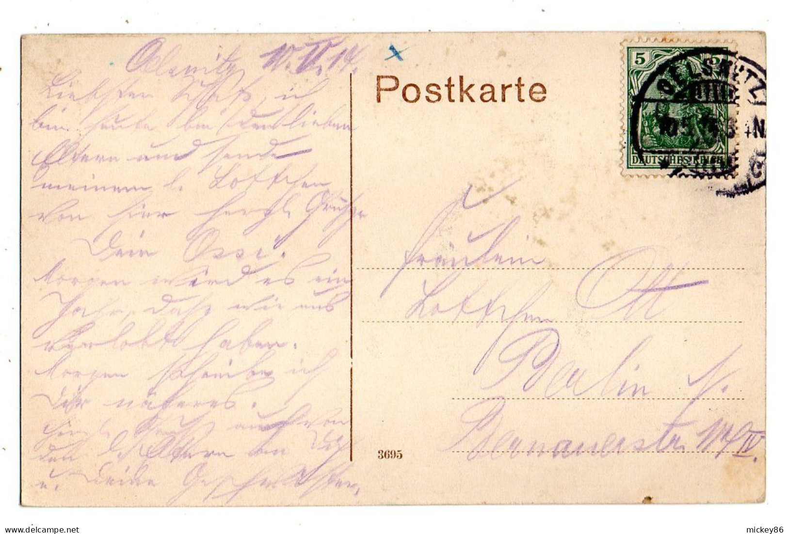 Allemagne--OELSNITZ I Vogtl--1914--Partie Am Rathaus (petite Animation)....colorisée..timbre..cachet - Oelsnitz I. Vogtl.