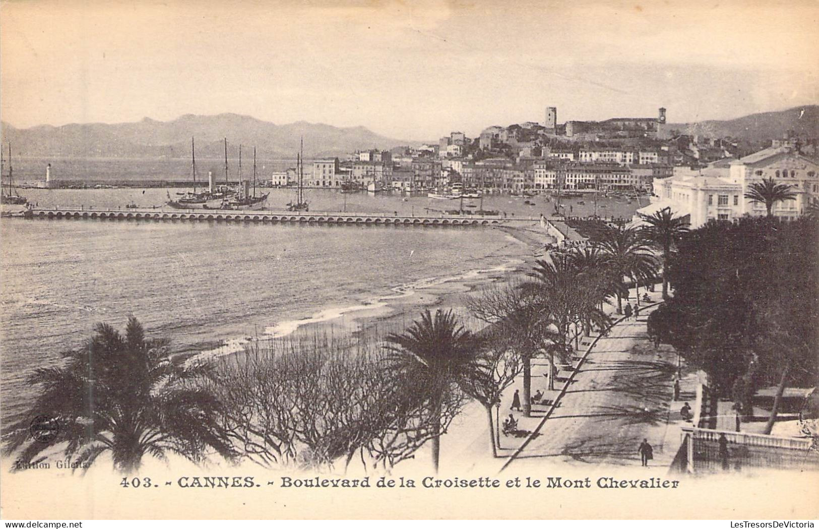 FRANCE - 06 - CANNES - Boulevard De La Croisette Et Le Mont Chevalier - Carte Postale Ancienne - Cannes