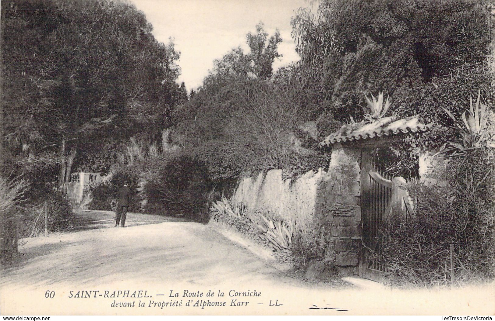 FRANCE - 83 - SAINT RAPHAEL - La Route De La Corniche Devant La Propriété D'Alphonse Karr - Carte Postale Ancienne - Saint-Raphaël