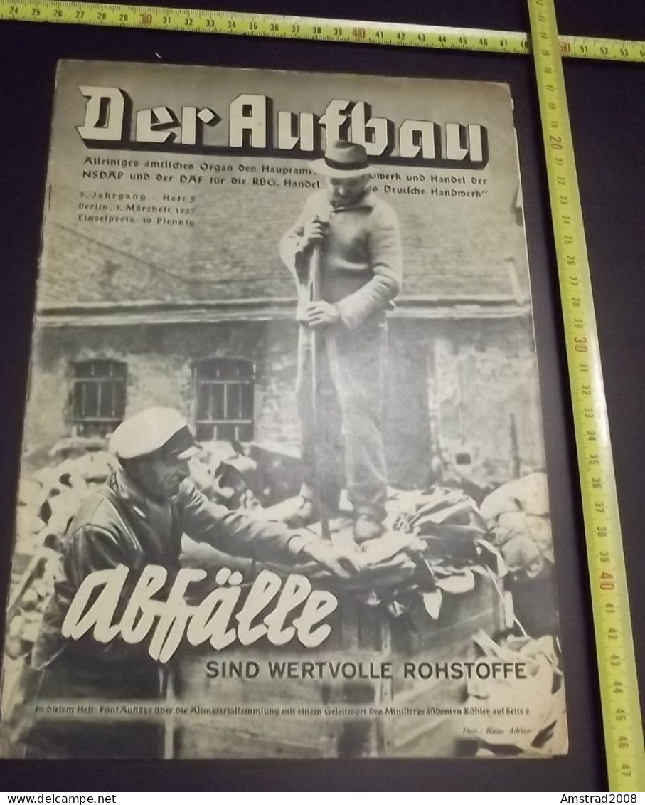 1937 - DER  AUFBAU  - GERMANY - GERMANIA THIRD REICH - ALLEMAGNE - DEUTSCHLAND - Tempo Libero & Collezioni