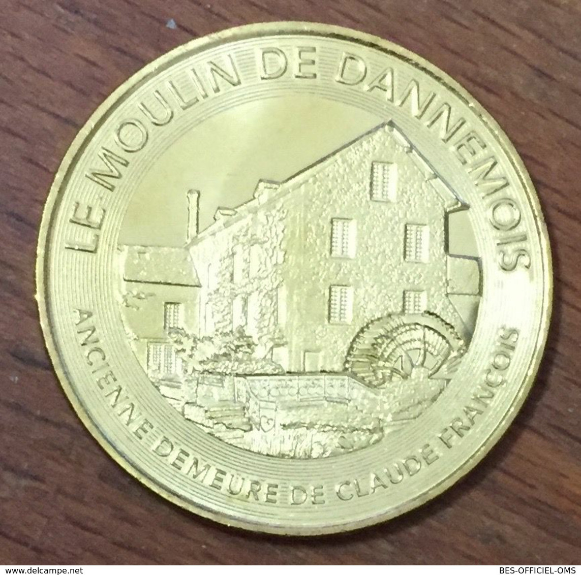 91 DANNEMOIS LE MOULIN DE CLAUDE FRANÇOIS MDP 2019 MÉDAILLE MONNAIE DE PARIS JETON TOURISTIQUE MEDALS TOKENS COINS - 2019