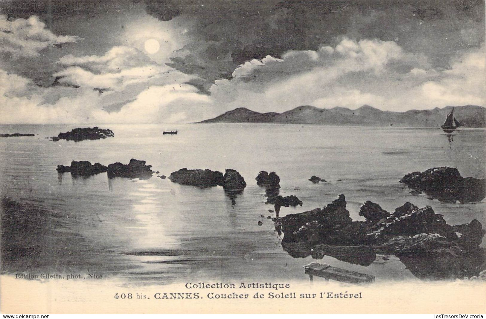 FRANCE - 06 - CANNES - Coucher De Soleil Sur L'Estérel - Carte Postale Ancienne - Cannes