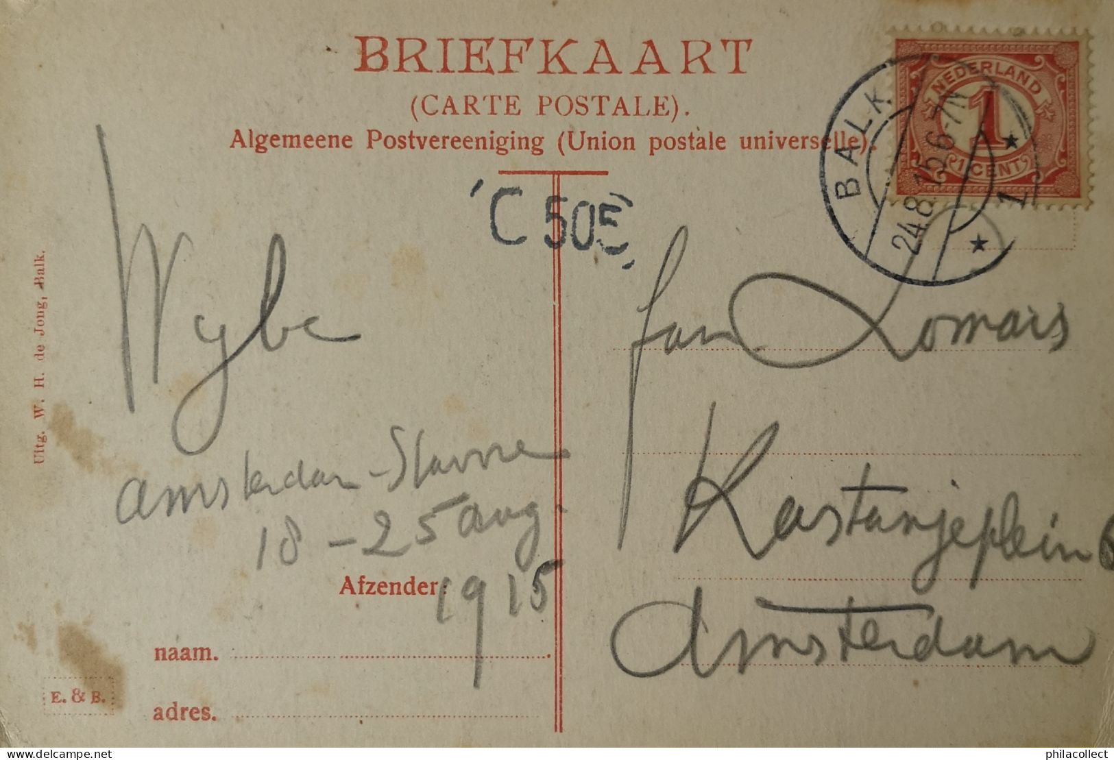 Balk (Frl.) Harichsterzijde 1915 - Altri & Non Classificati