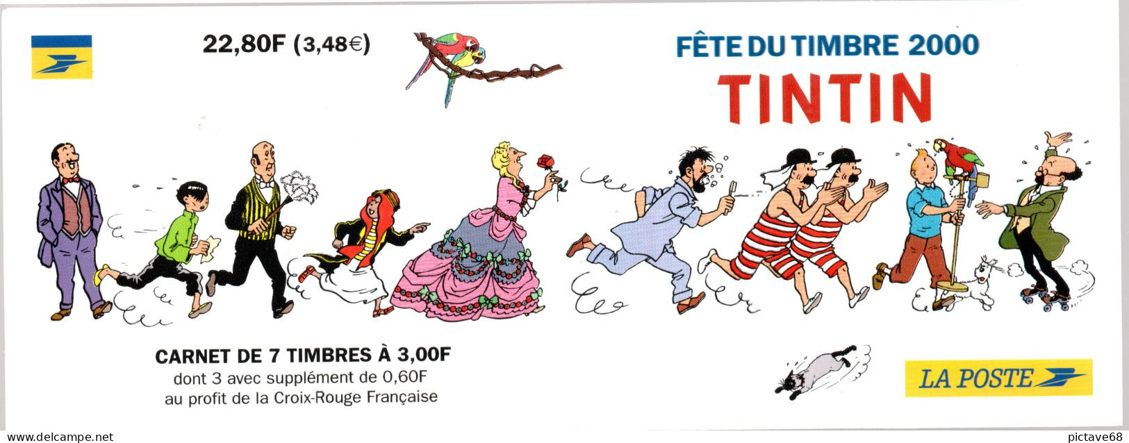 FRANCE / CARNET  JOURNEE DU TIMBRE N° BC 3305 ( 2000) TINTIN - Journée Du Timbre