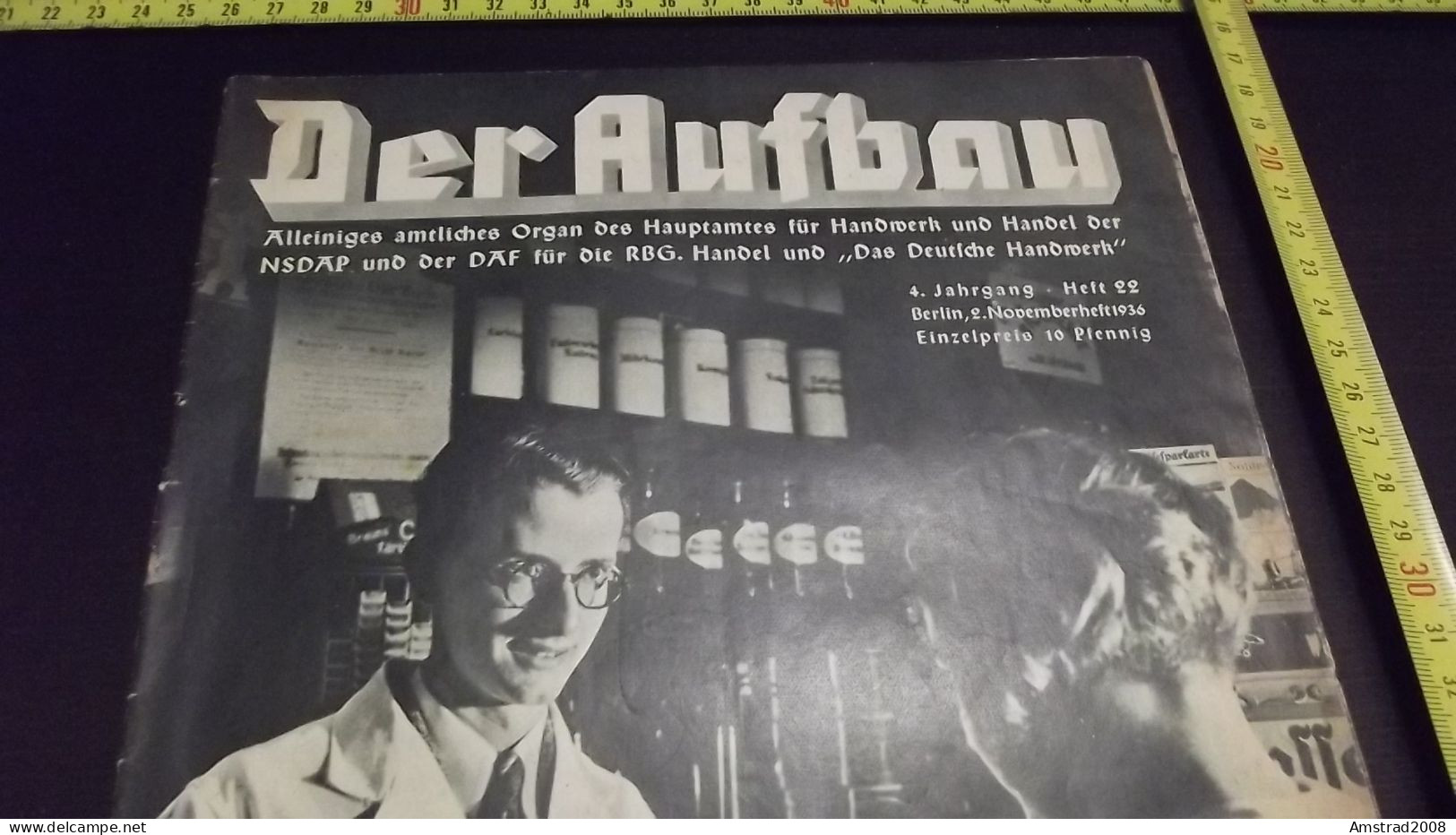 1936 - DER AUFBAU - ARBEITET IM SINNE GORINGS  - GERMANY - GERMANIA THIRD REICH - ALLEMAGNE - DEUTSCHLAND - Loisirs & Collections