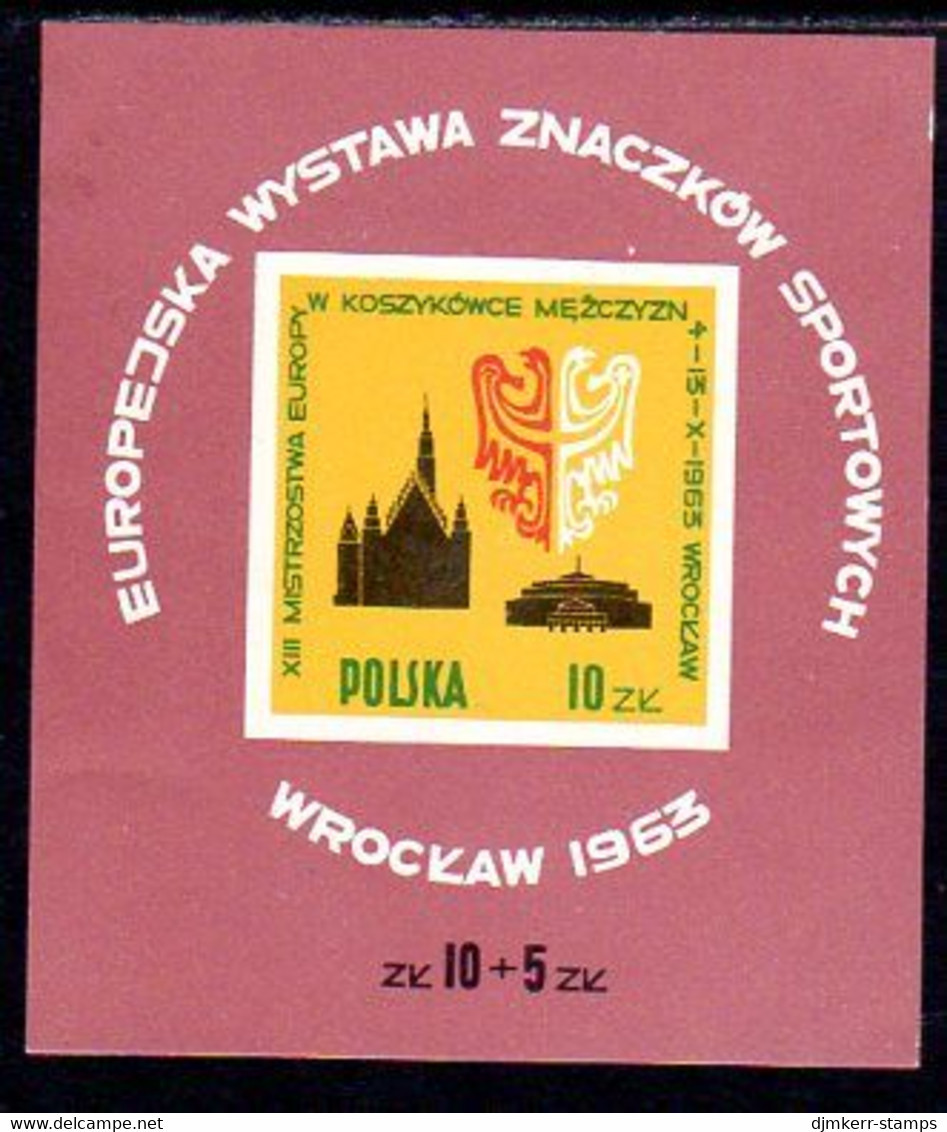 POLAND 1963 European Sports Stamps Exhibition Block MNH / **.   Michel Block 30 - Blocks & Sheetlets & Panes