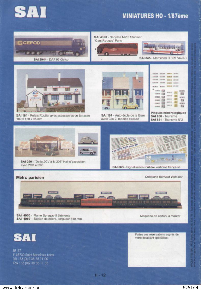 Catalogue SAI 2002-03 Exclusivités Véhicules & Environnement HO 1:87 DEFEKT - Francés