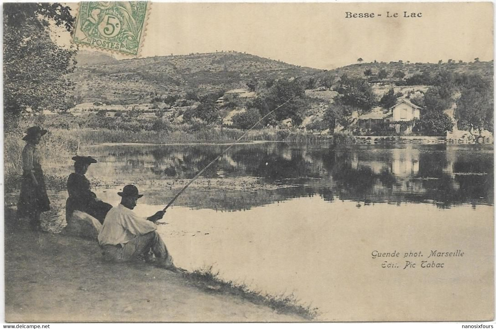 D 83.  BESSE SUR ISSOLE.   LE LAC PECHEUR.  CARTE ECRITE - Besse-sur-Issole