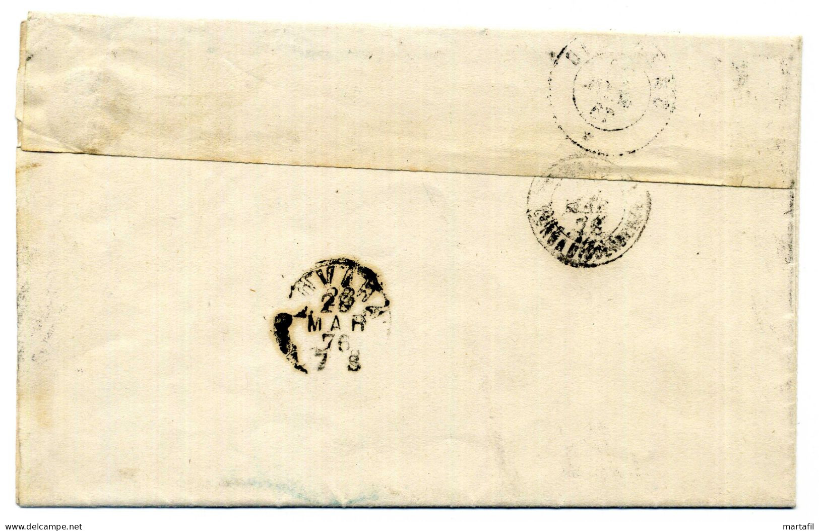 28.3.1876 Busta Per Novara Da Canobbio Affr.10cent. - Storia Postale