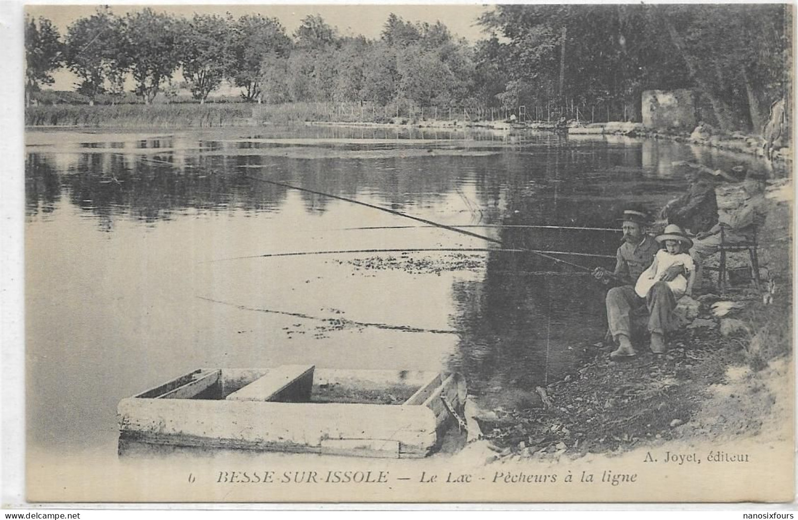 D 83.  BESSE SUR ISSOLE.   LE LAC. PECHEURS A LA LIGNE.  CARTE ECRITE - Besse-sur-Issole