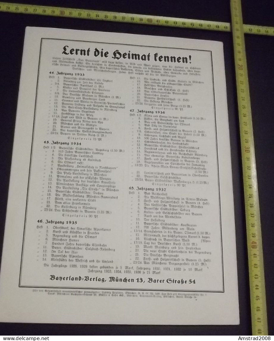 1938 - DAS BAYERLAND - LANDSBERG AM LECH DIE STADT DER JUGEND -  GERMANIA THIRD REICH - ALLEMAGNE - DEUTSCHLAND - Tempo Libero & Collezioni