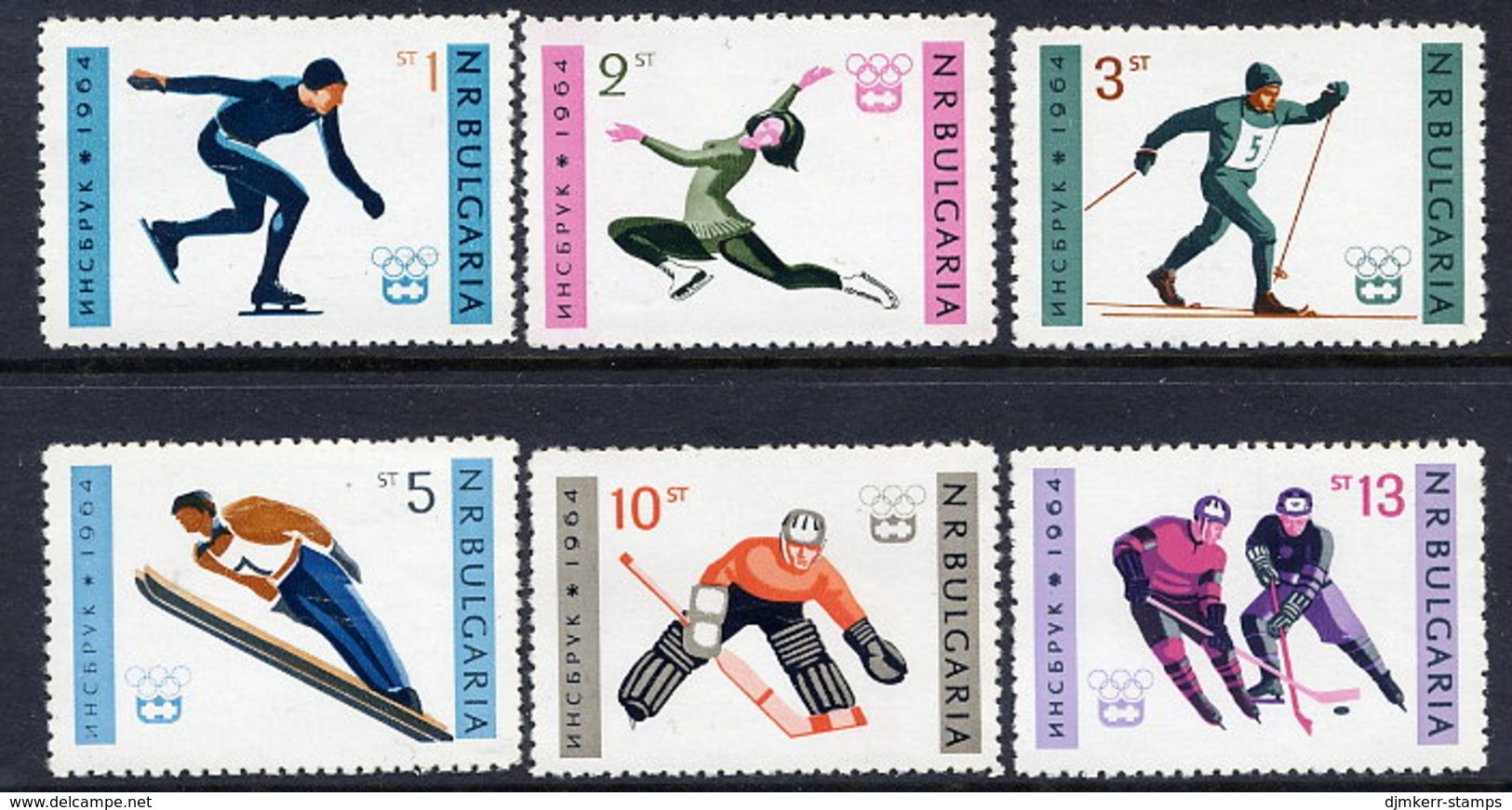 BULGARIA 1964 Winter Olympic Games, Innsbruck;   MNH / **.  Michel 1426-31 - Ungebraucht