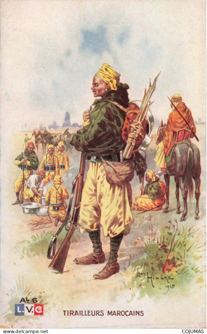 MILITAIRE - S14630 - Tirailleurs Marocains - Illustrateur Léon Hingre 1915 - L23 - Uniformi