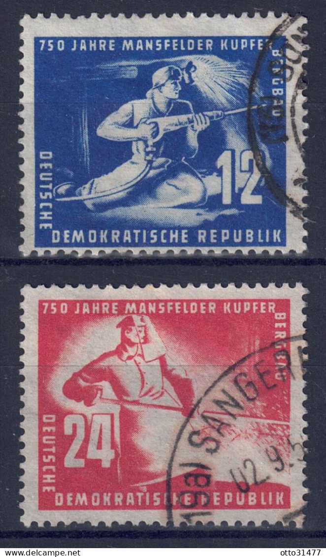 DDR 1950  - Mansfelder Kupferschieferbau, Nr. 273 - 274, Gestempelt / Used - Gebraucht