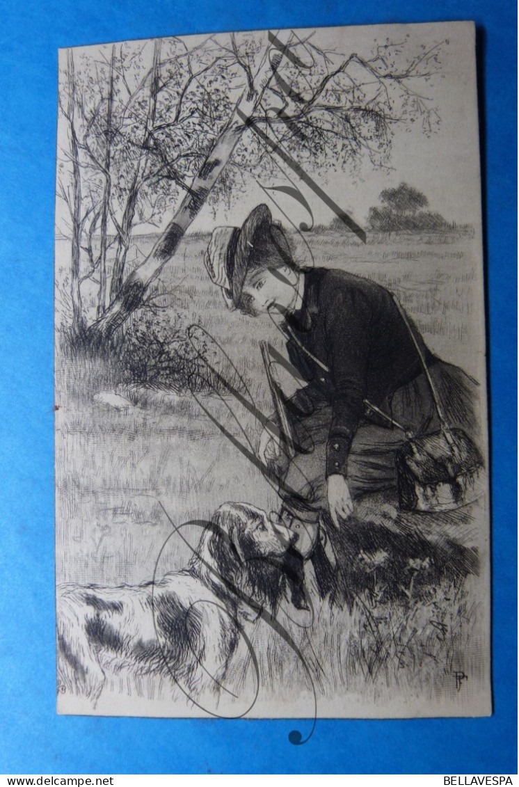 Patrijzen Jacht Chasse Hunting Setter Illustrateur P.F. -edit S.B. Vienna Early 20 Ctr - Caza