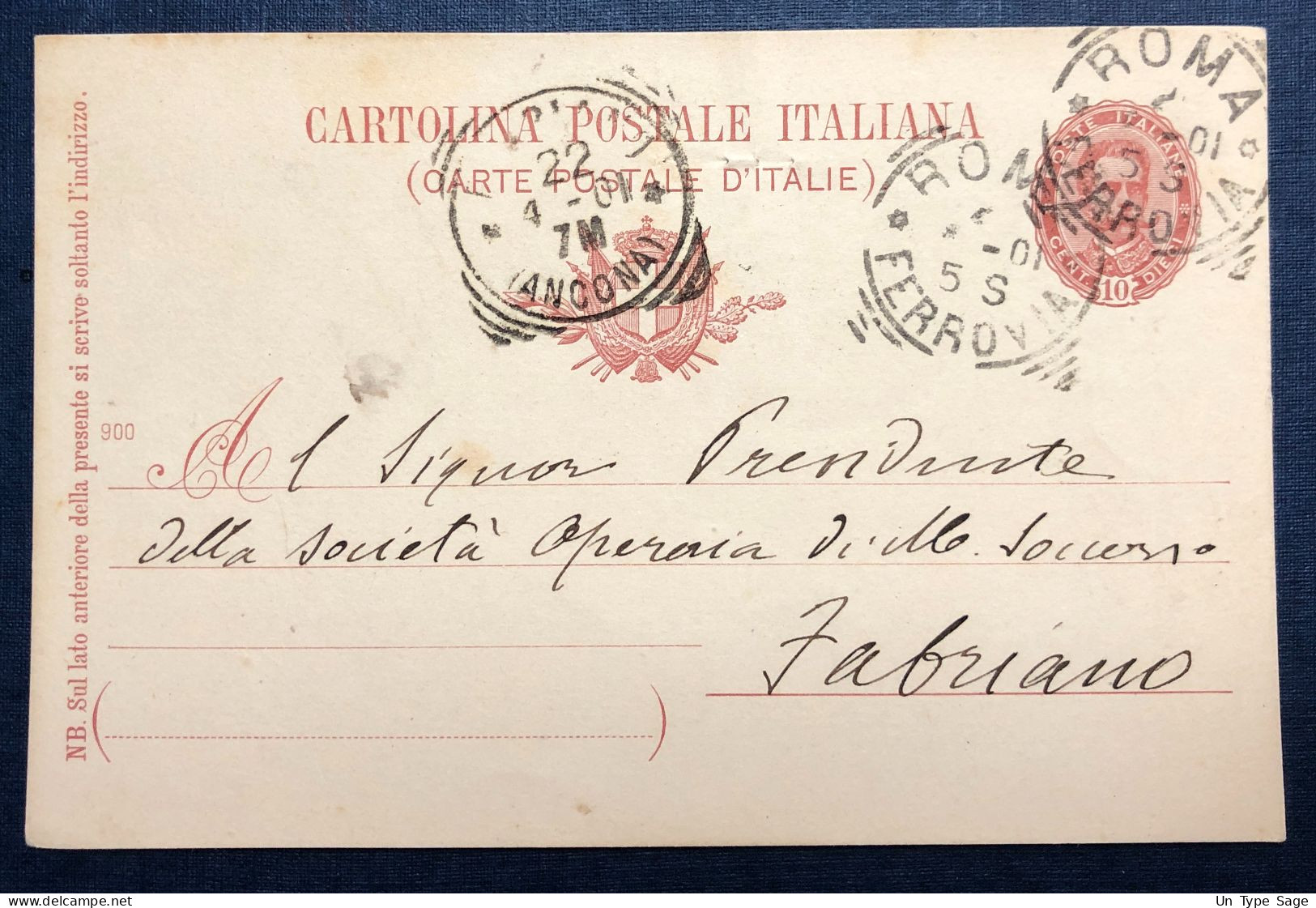 Italie, Entier-Carte De Rome 21.4.1901 - (N736) - Entiers Postaux